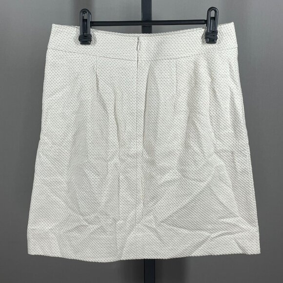 NEW Ann Taylor Skirt Womens 4 tan off white woven a line preppy classic - Picture 6 of 8